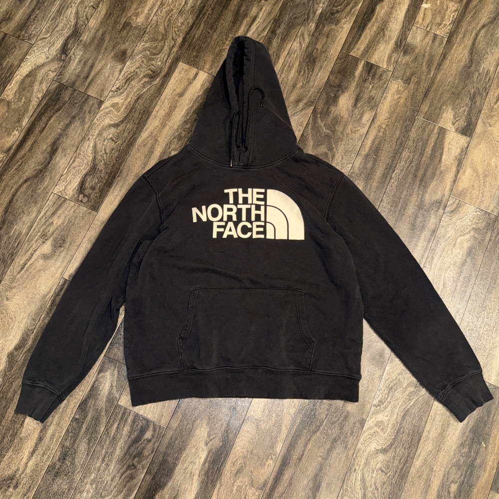 The North Face Fleece Pullover Graphic Hoodie Men's Size L Hooded‎ Outdoor Black